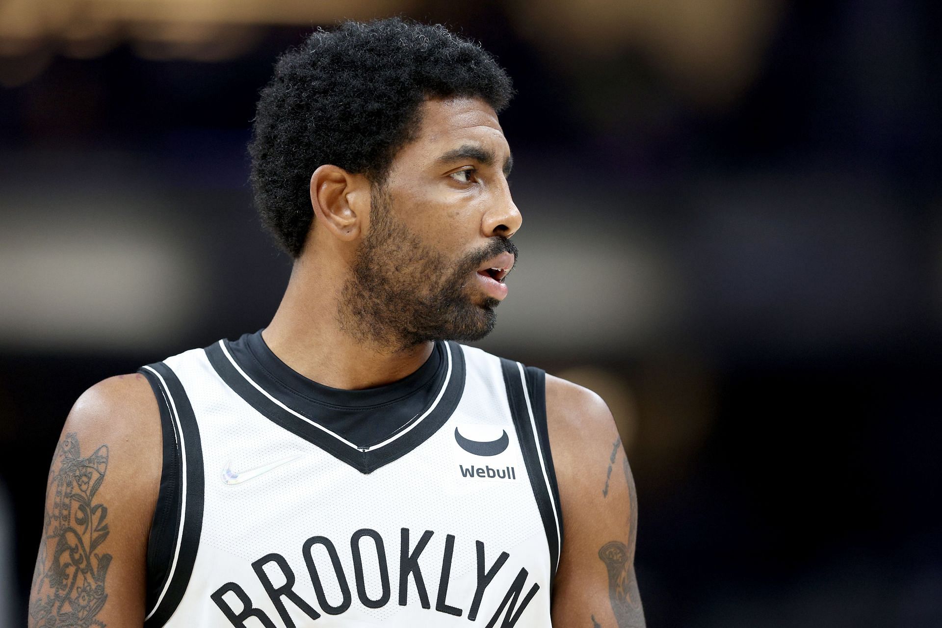 Kyrie Irving #11of the Brooklyn Nets during the game against the Indiana Pacers at Gainbridge Fieldhouse on January 05, 2022 in Indianapolis, Indiana.