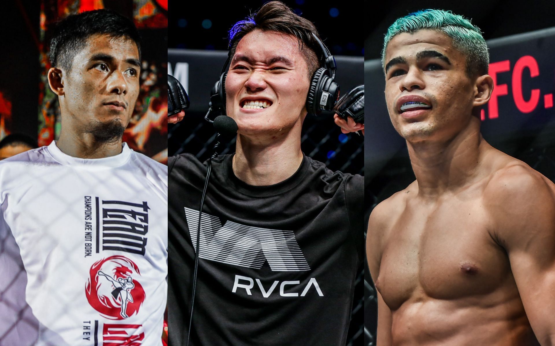 Kwon Won Il (center) makes his case why he deserves a title shot over Stephen Loman (left) and Fabricio Andrade (right) | Photo: ONE Championship