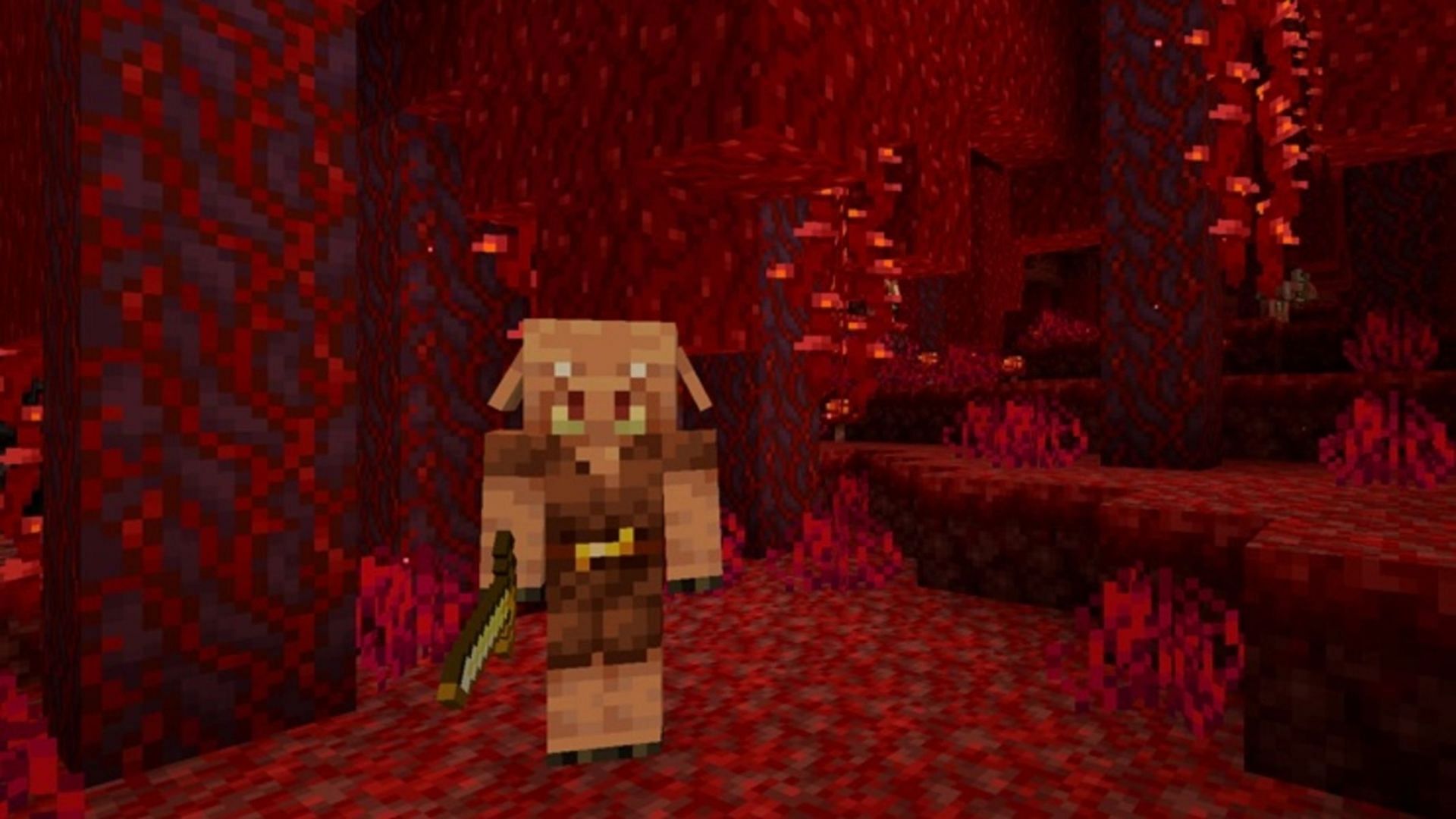 The Nether is a necessary location to enter to complete Survival Mode&#039;s story (Image via Mojang)