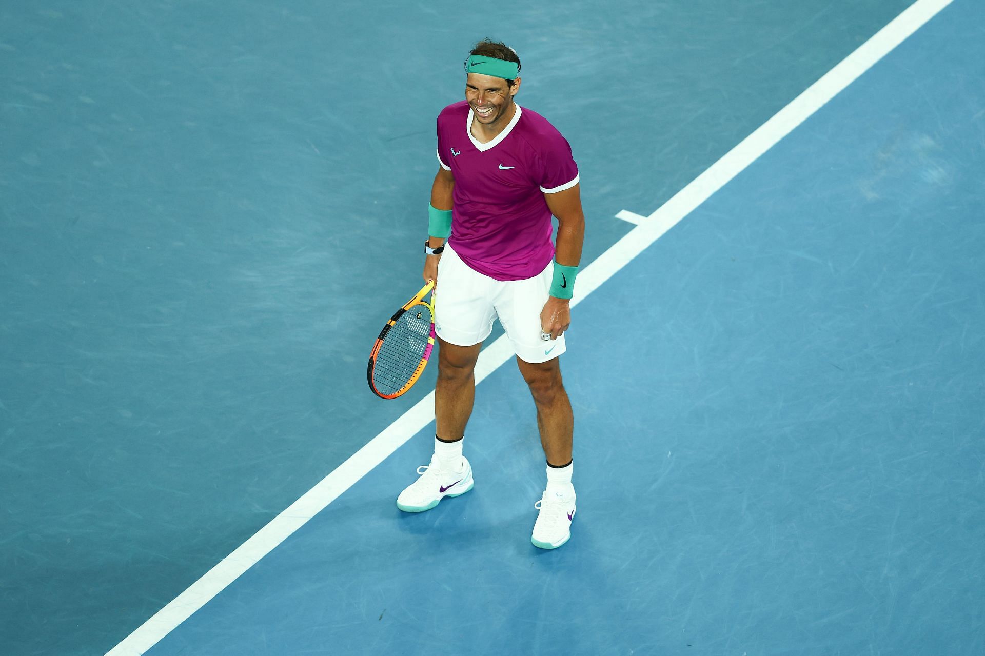 Nadal after his semifinal win at the 2022 Australian Open.
