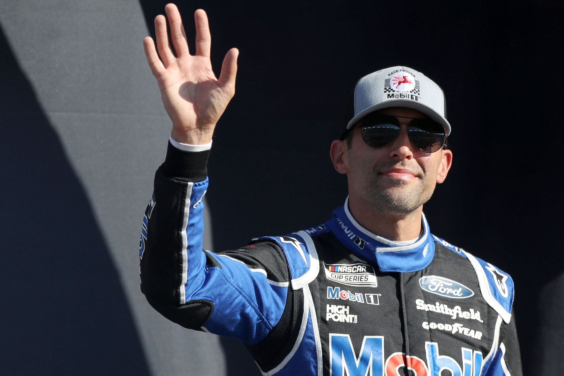 Aric Almirola, driver of the #10 Ford Mustang.