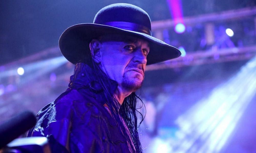 The Undertaker is backstage at the Rumble.