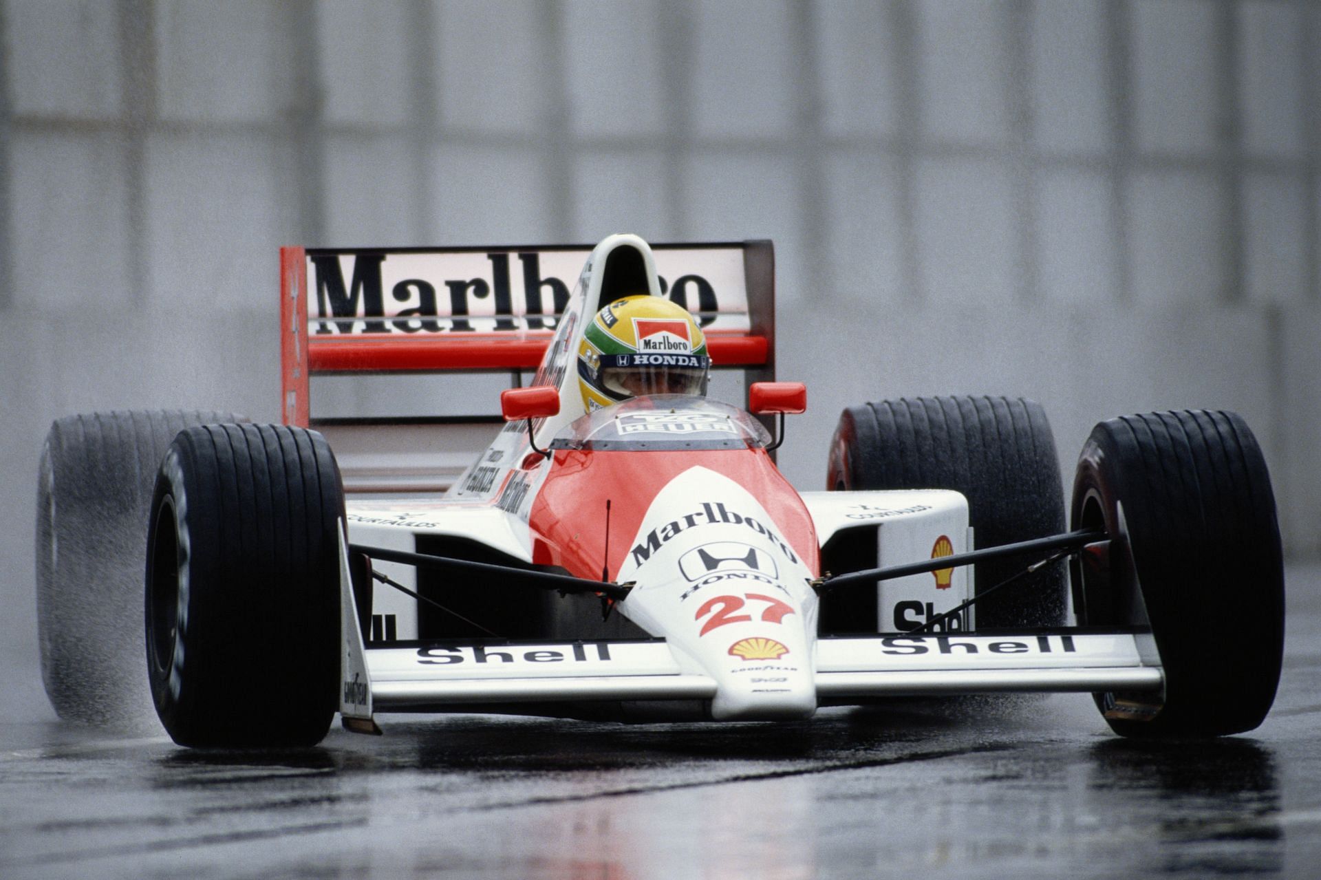 Senna made the red and white liveried McLaren legendary (Photo by Pascal Randeau/Getty Images)