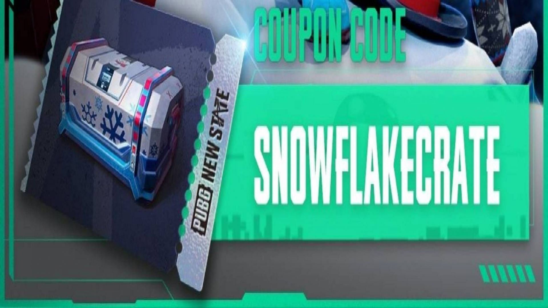 The exclusive free &quot;Snow Flake&quot; crate for PUBG New State players (Image via Krafton)