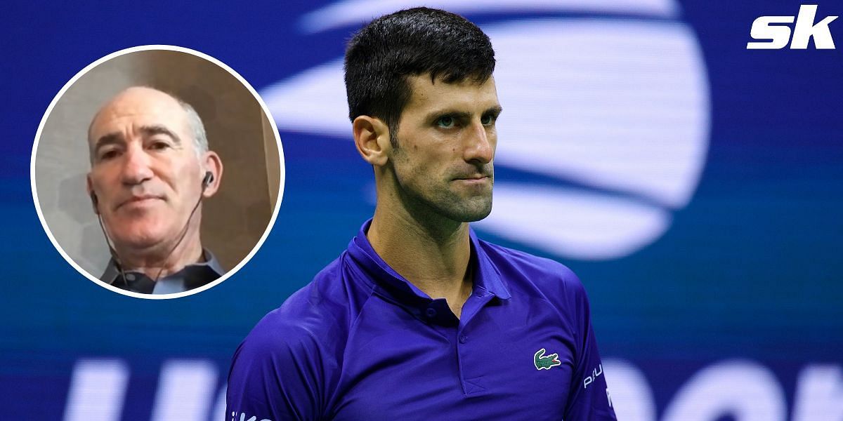 Brad Gilbert (L) and Novak Djokovic (R)
