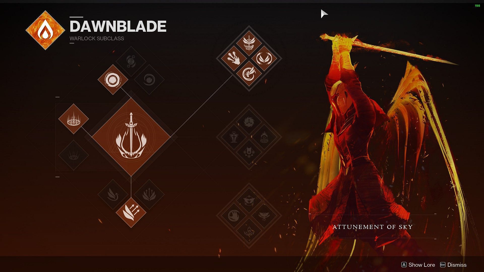 Top tree Dawnblade on Warlocks (Image via Destiny 2)