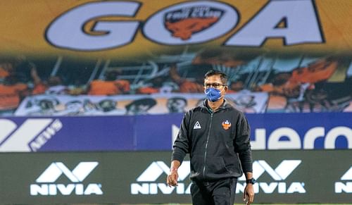 FC Goa coach Derrick Pereira. [Credits: ISL Twitter]