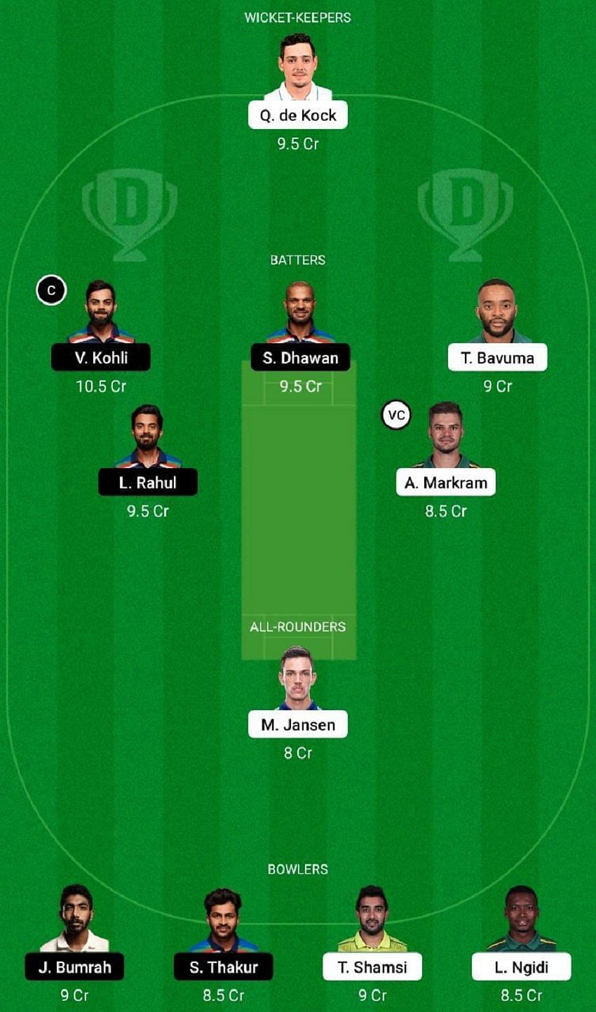 SA vs IND Dream11 Fantasy Tip #2