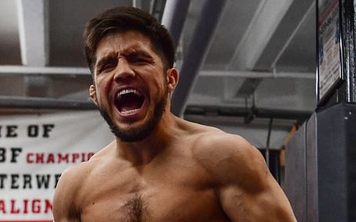 Former UFC flyweight and bantamweight champion Henry Cejudo during an open workout