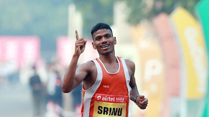 Srinu Bugatha in action (Image courtesy: olympics.com)