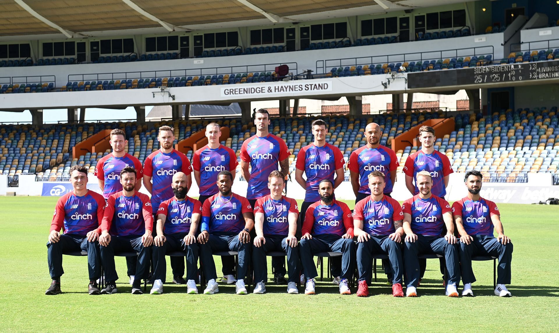 England T20I squad in the Caribbean