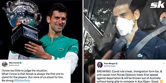 "Nobody deserves to be treated like this" -Twitter reacts to Novak Djokovic's deportation