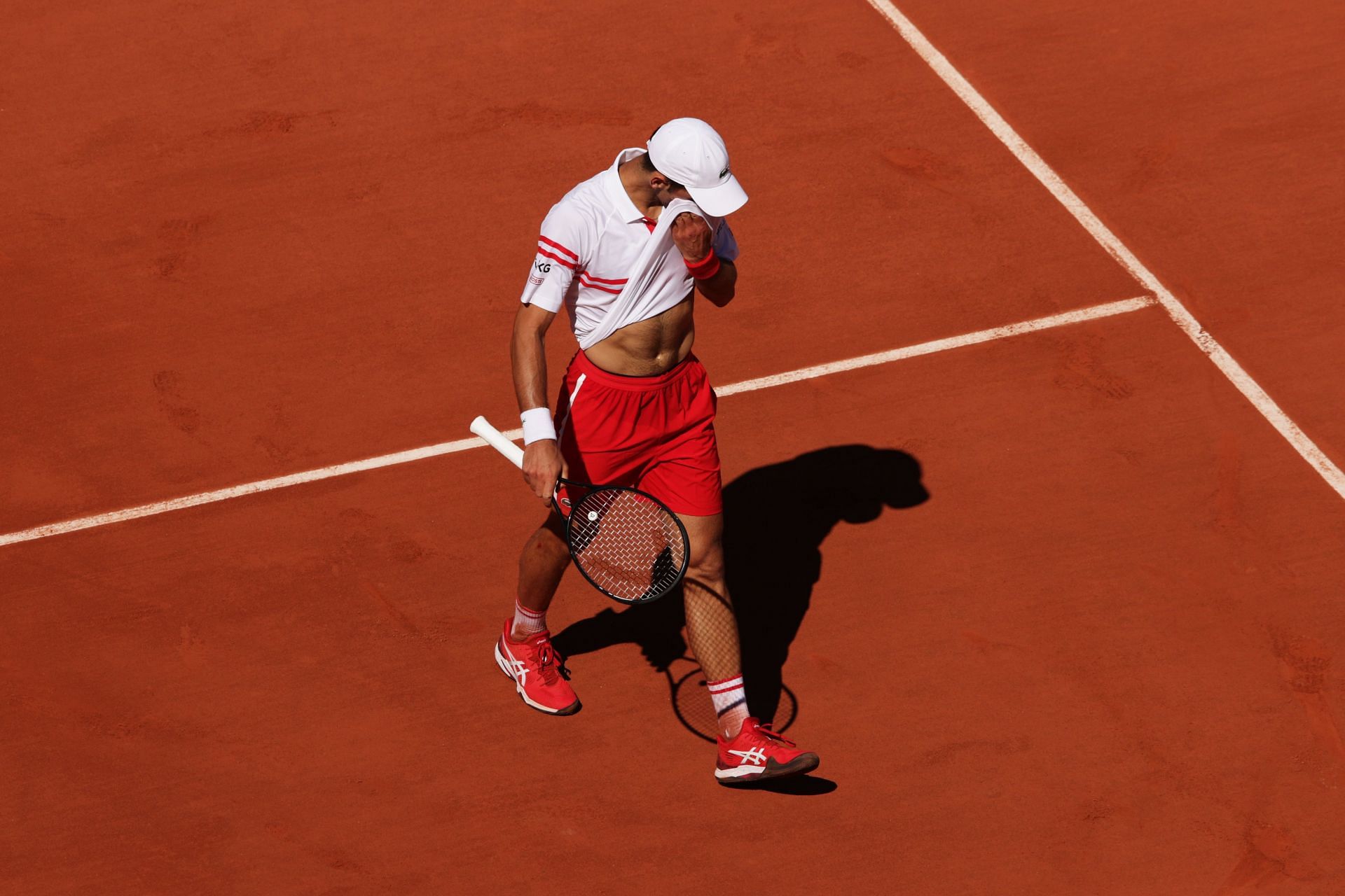 Novak Djokovic at the French Open 2021