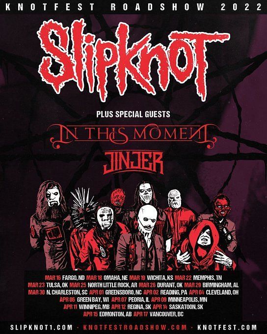 Slipknot Knotfest Roadshow 2022 Schedule, how to buy tickets, presale