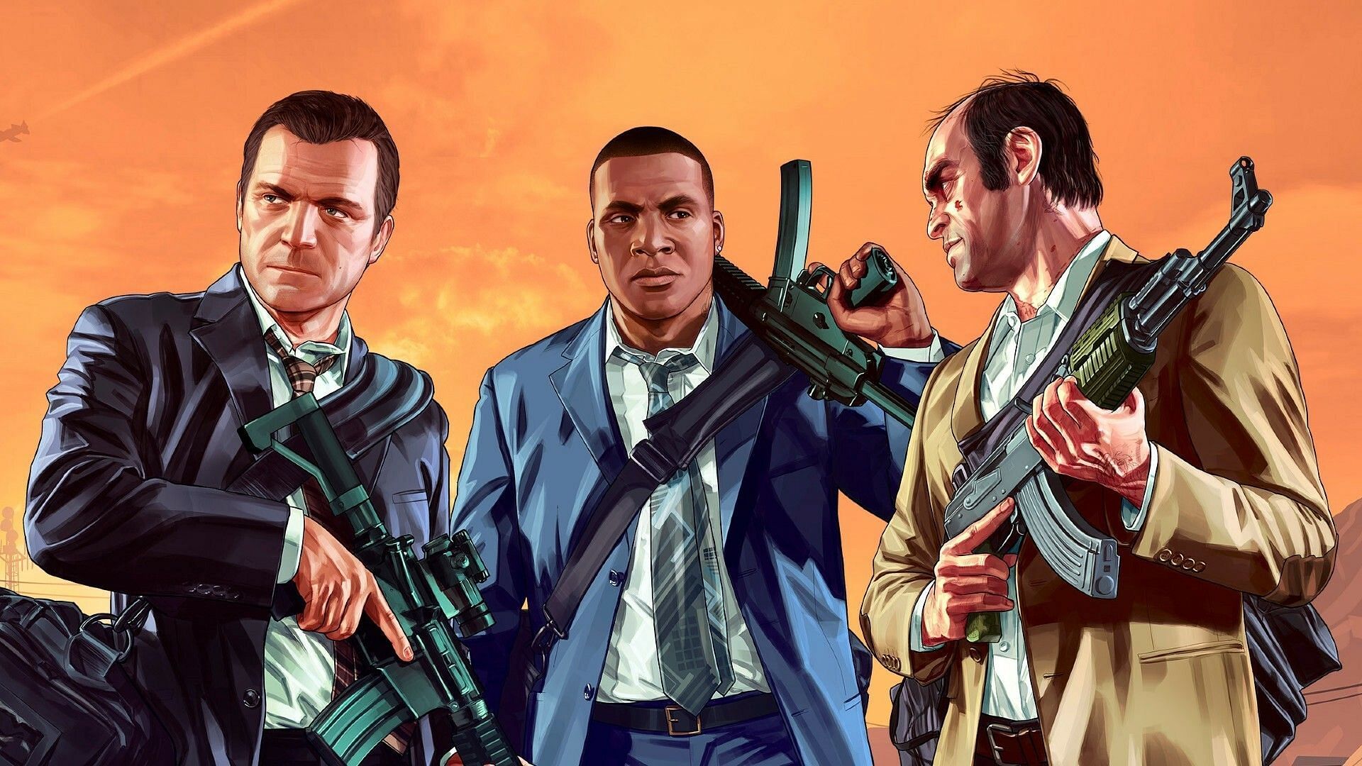 The GTA 5 protagonists are still alive (Image via Rockstar Games)