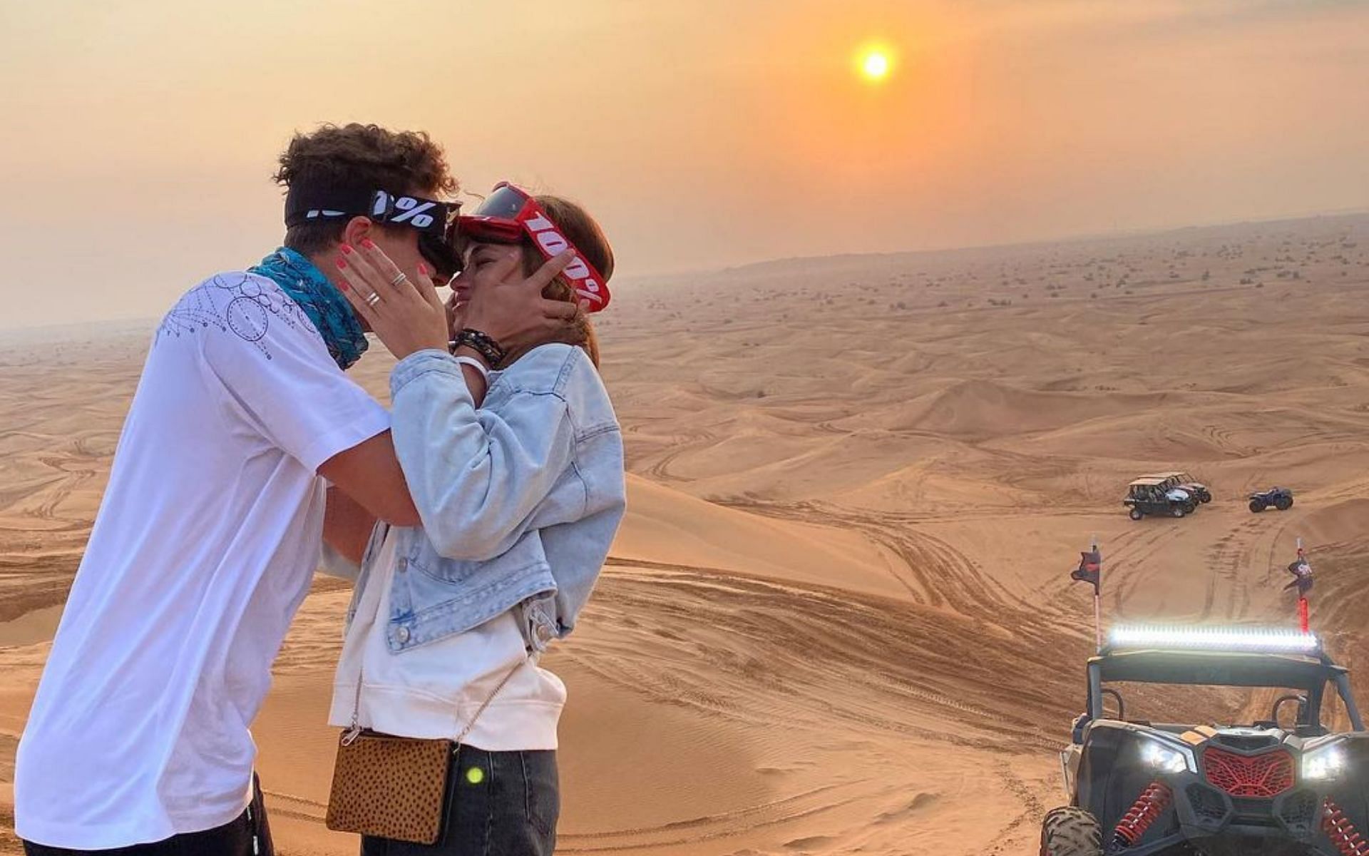 Lando Norris and possible girlfriend Luisinha Oliviera in UAE. Photo from Norris&#039; Instagram