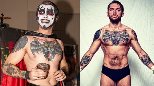 AEW's newest singing Danhausen is known for donning face paint.