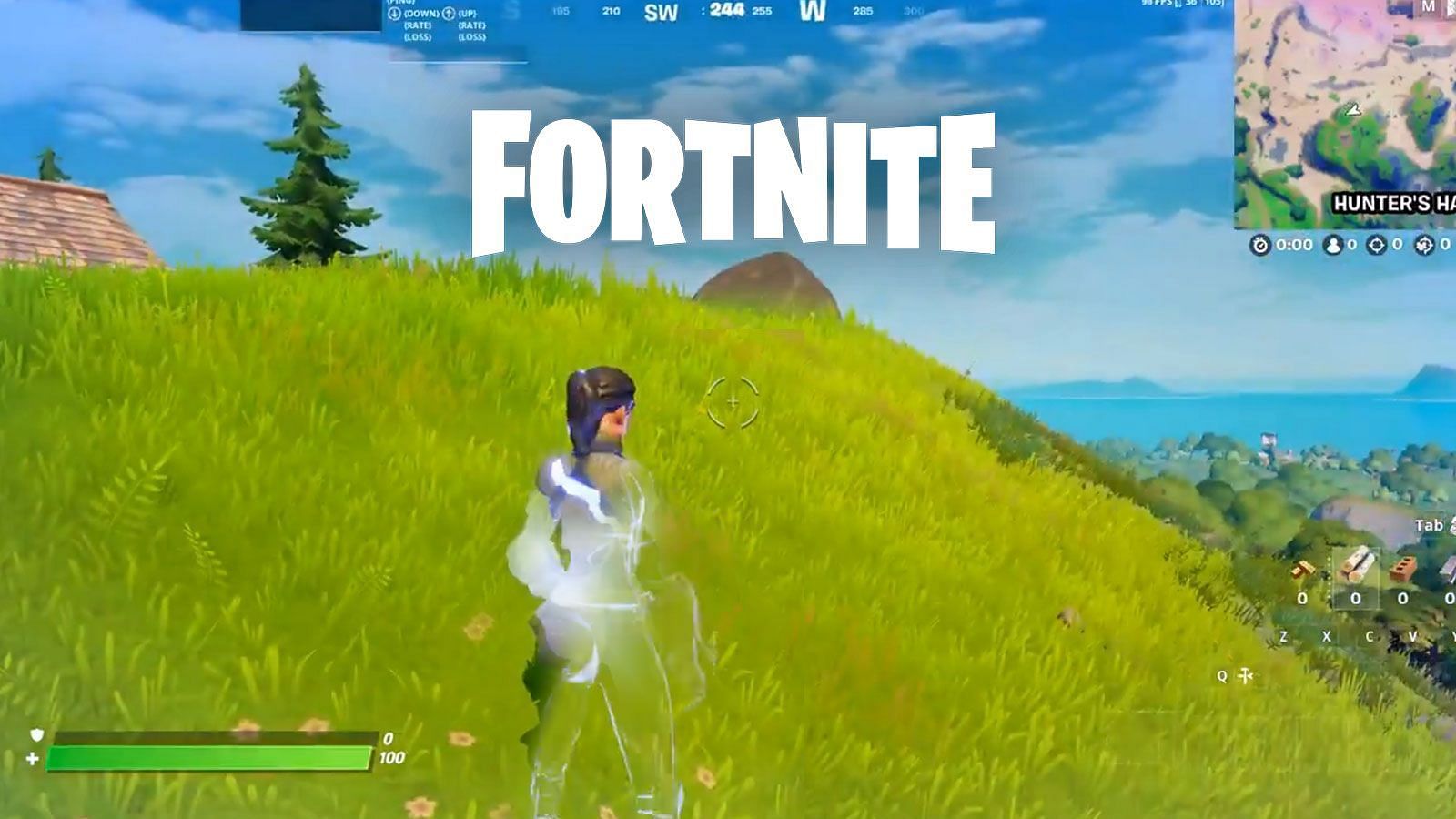 Fortnite player turns invisible (Image via Epic Games)
