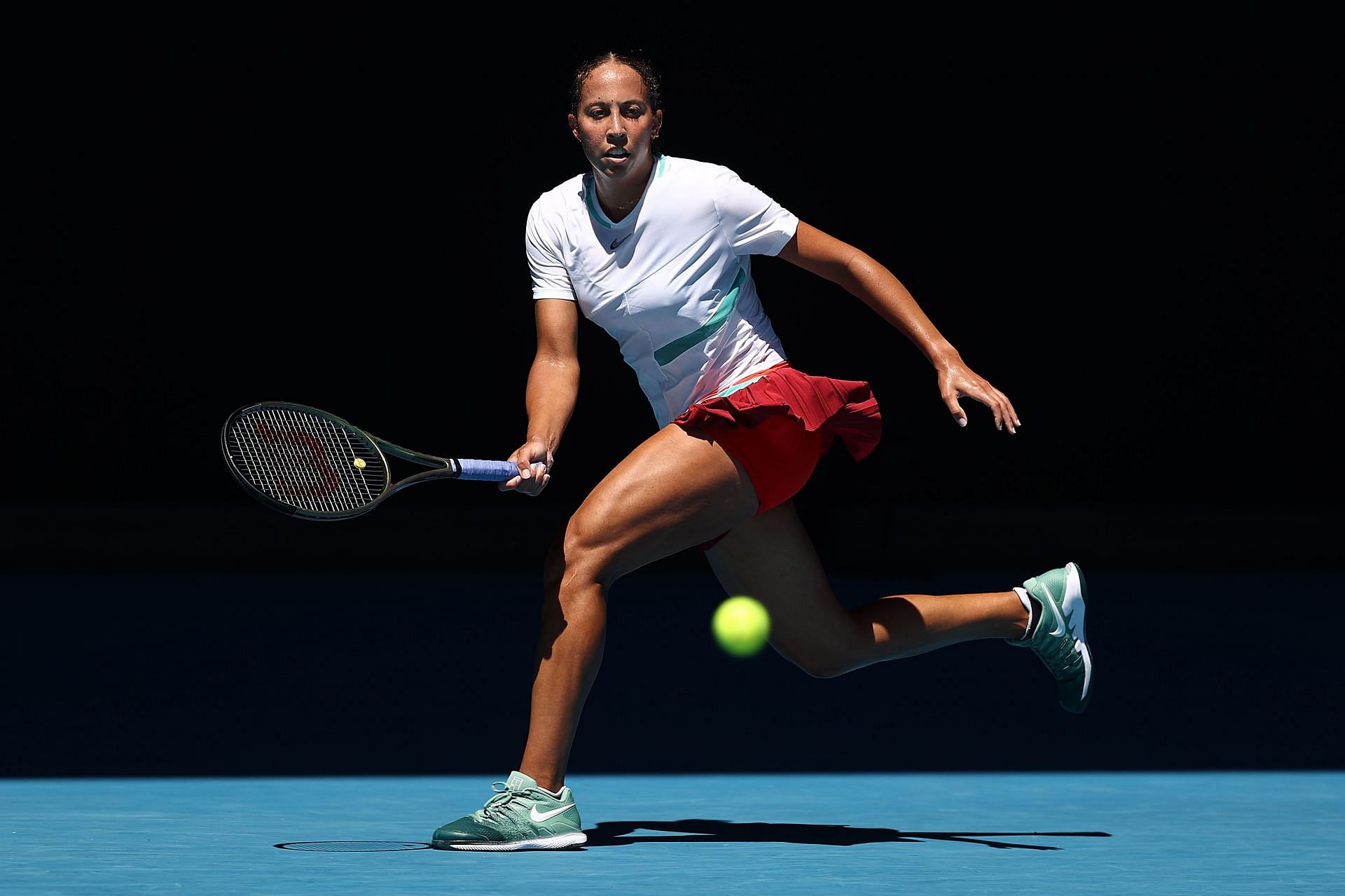 Madison Keys in action at the 2022 Australian Open