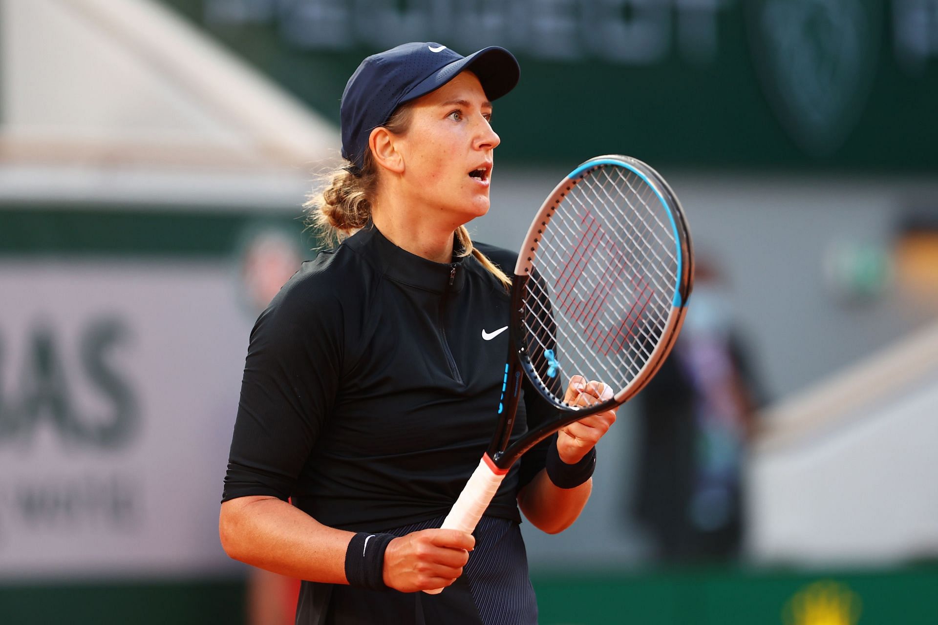 Victoria Azarenka at the 2021 French Open.