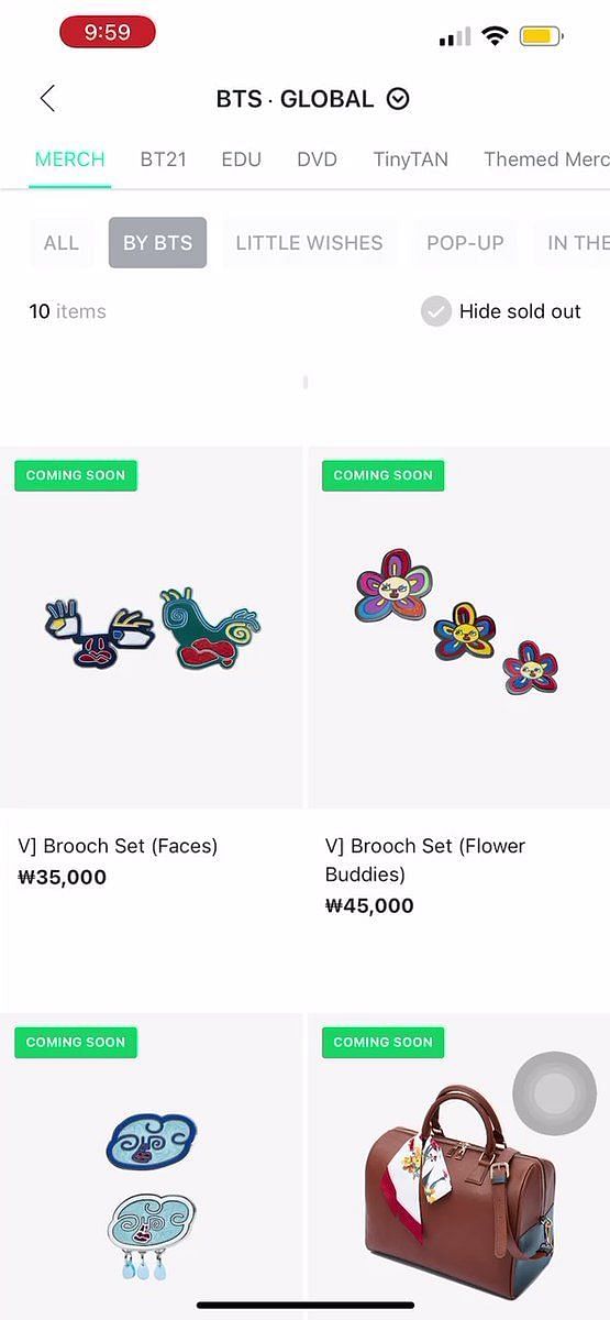 BTS V's Louis Vuitton and Weverse merch items sell out immediately