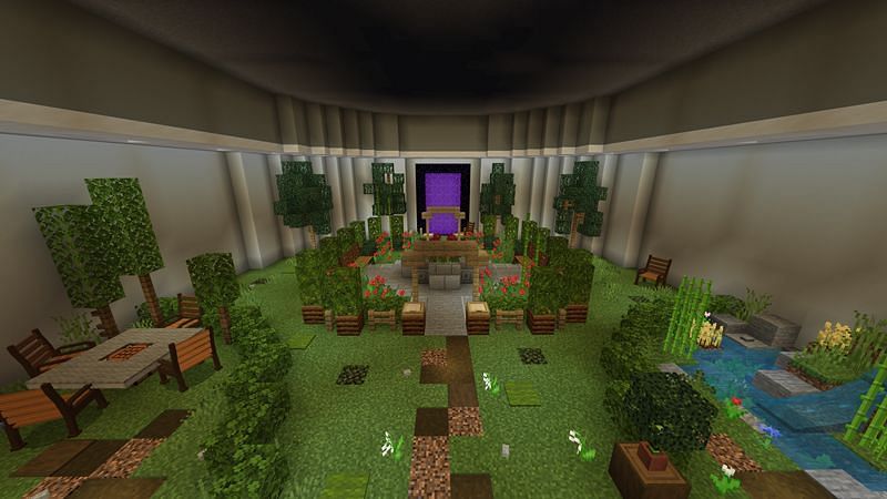 A secret underground base design available on Minecraft Marketplace (Image via Mojang)