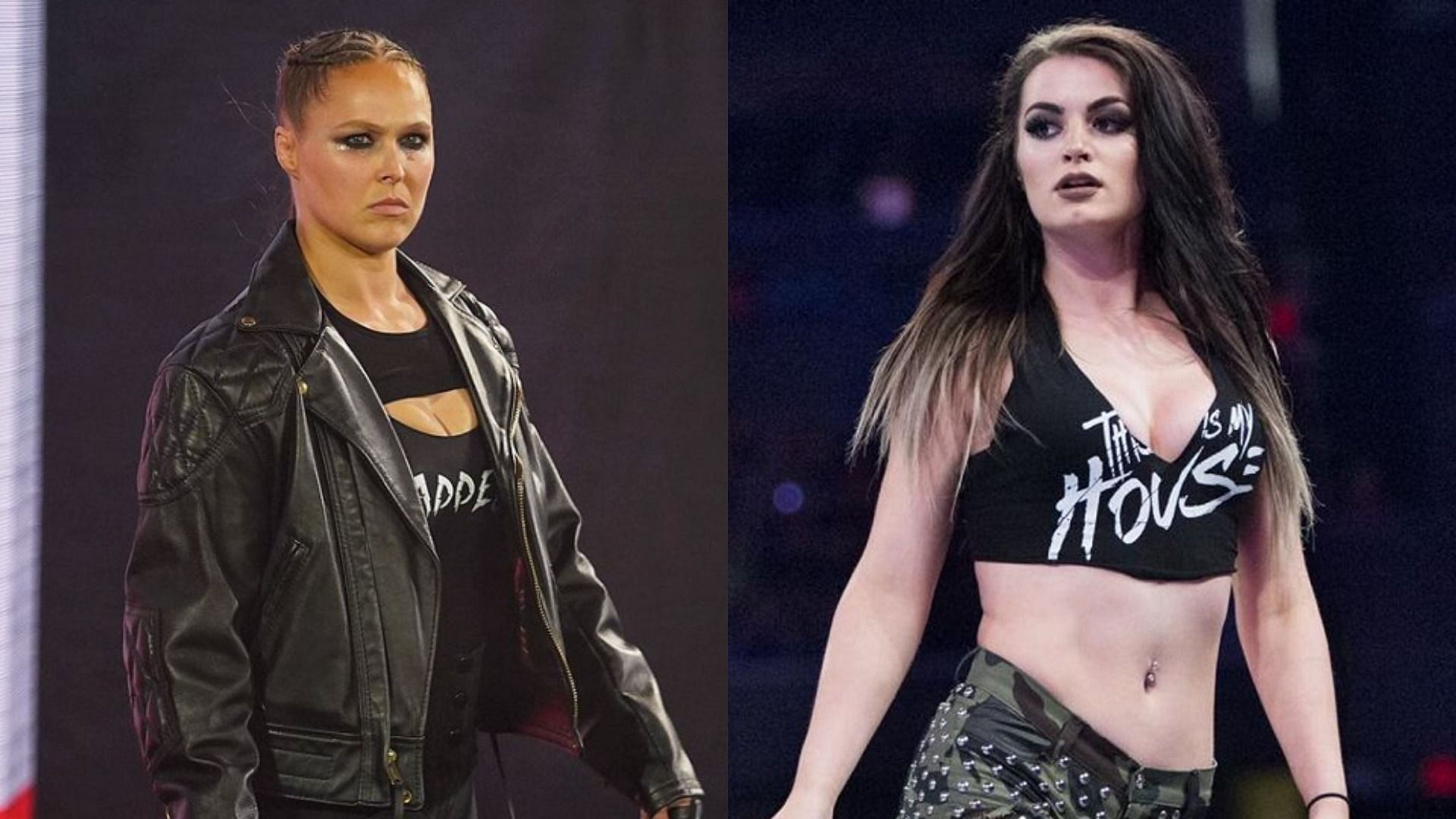 Ronda Rousey (left); Paige (right)
