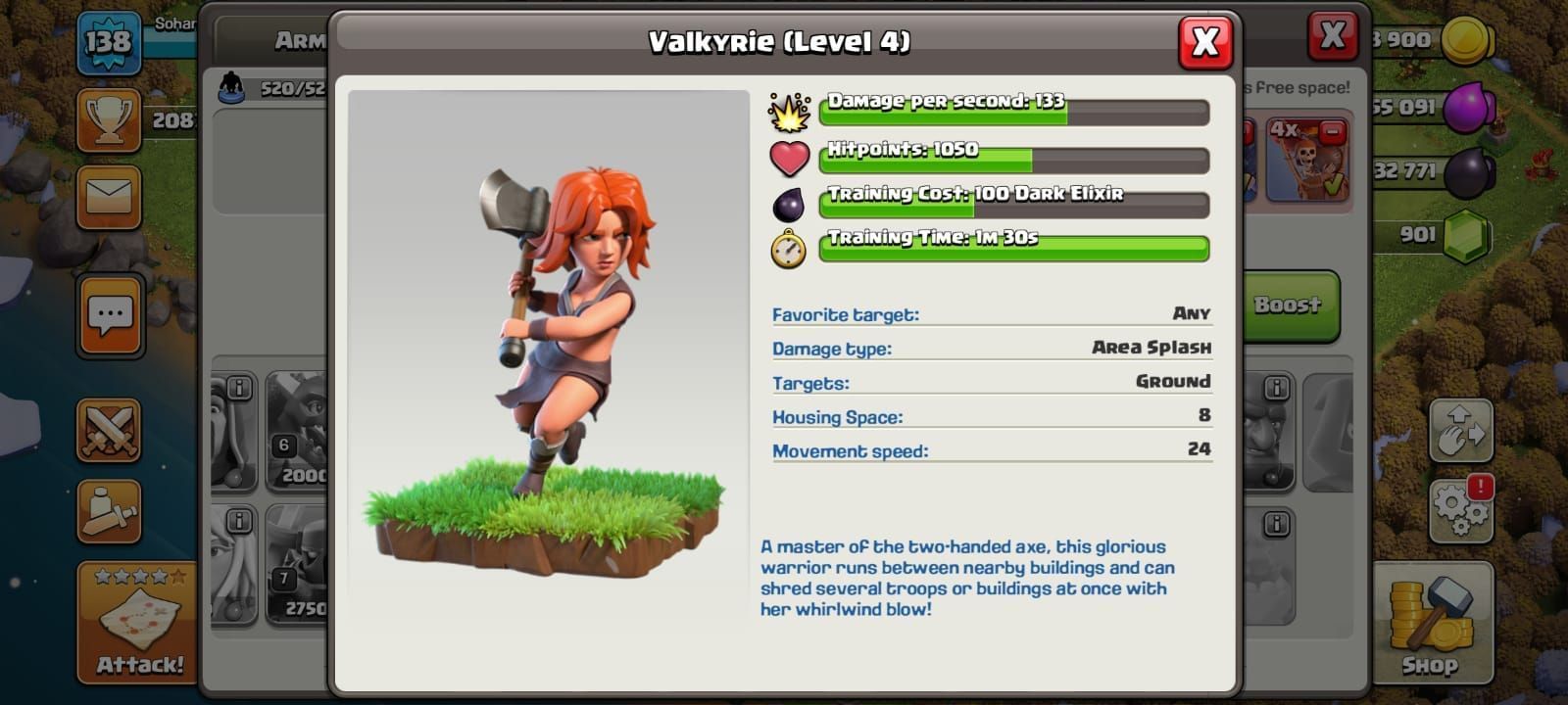 Valkyrie (Image via Clash of Clans)