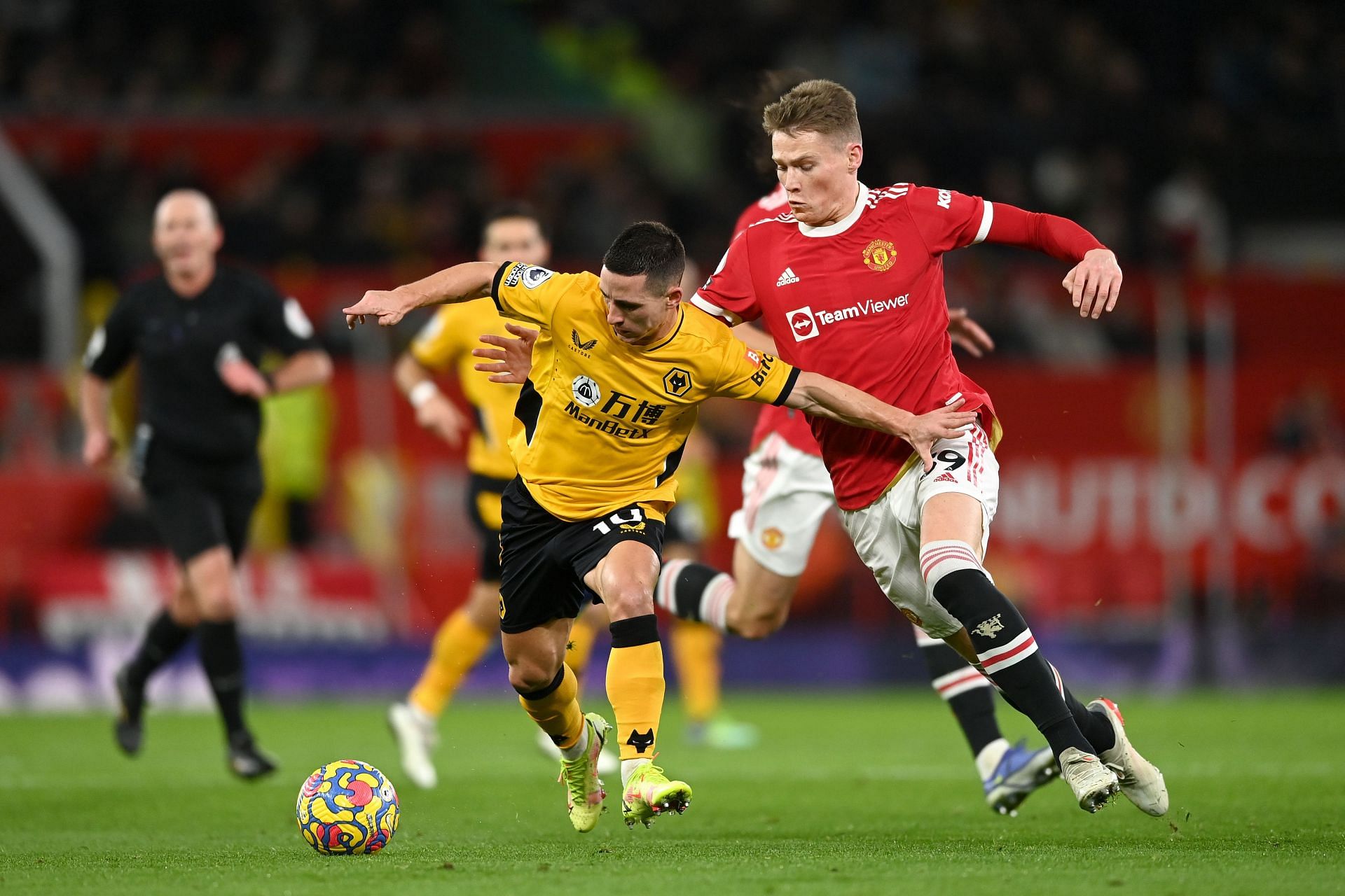 Scott McTominay in action against Wolves.