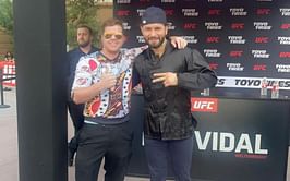 Jorge Masvidal meets Canelo Alvarez's lookalike at a UFC meet and greet event