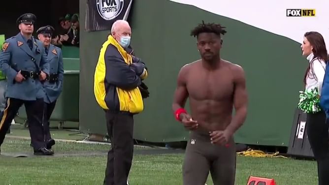 WATCH: Antonio Brown takes off equipment, tosses it in stands and leaves midgame vs. Jets