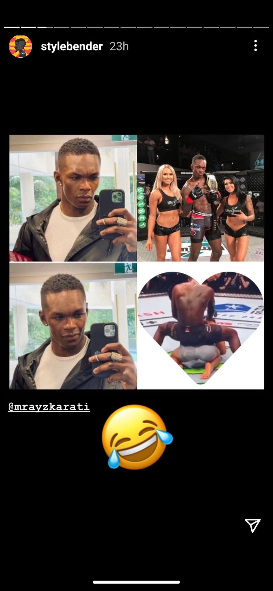 Adesanya via Instagram @stylebender