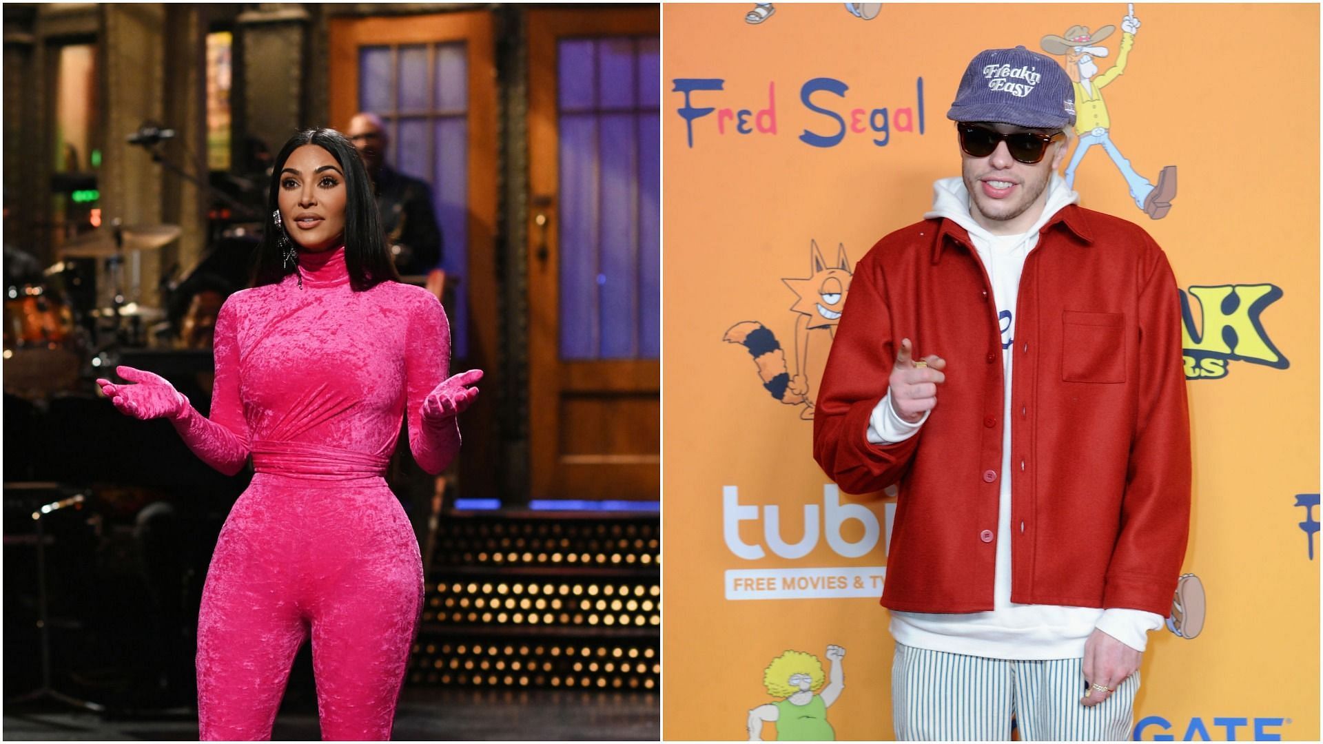 Kim Kardashian and Pete Davidson were hanging out one day ago (Images via Rosalind O&#039;Connor and Albert L. Ortega/Getty Images)