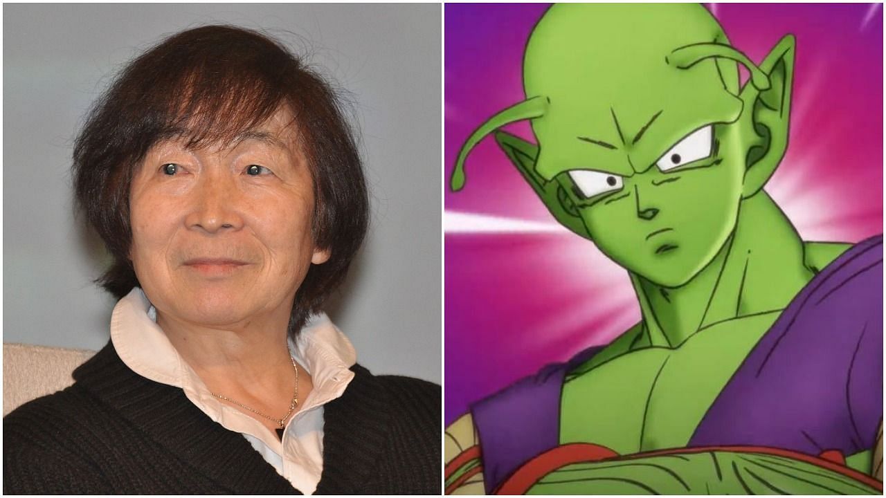 Toshio Furukawa (left), the Japanese voice actor for Piccolo (right). (Image via Sportskeeda)