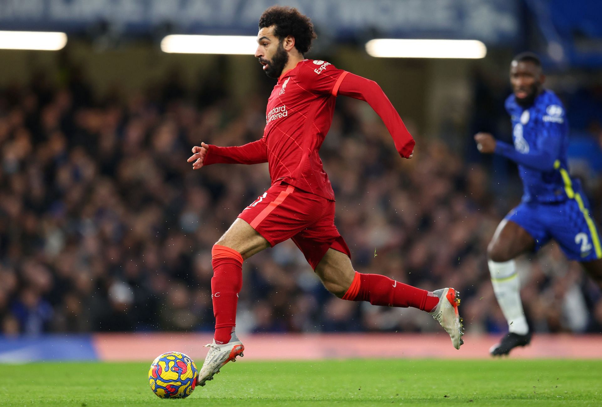 Mohamed Salah in action for Liverpool