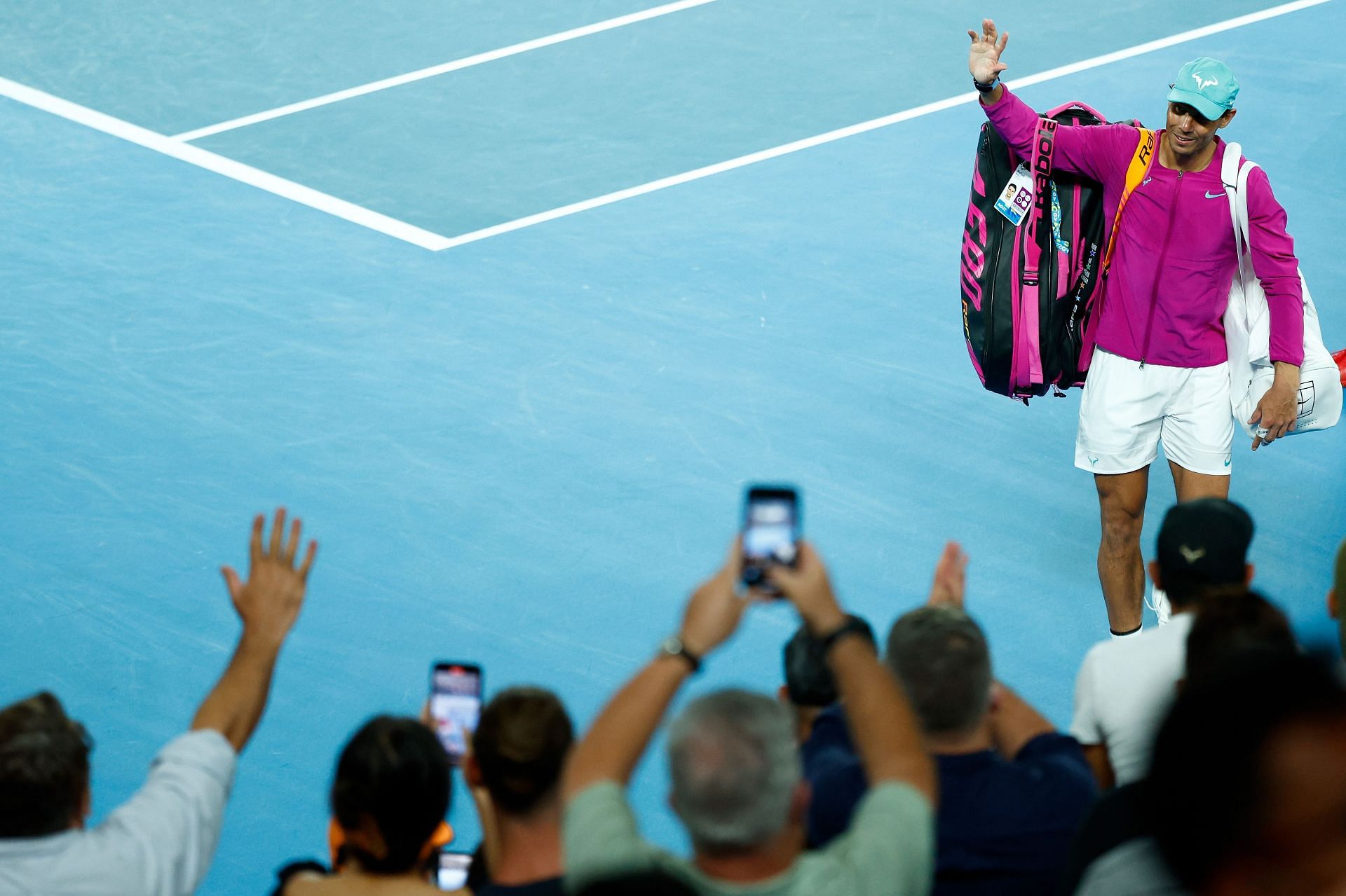 Rafael Nadal after winning the semifinals of the 2022 Australian Open