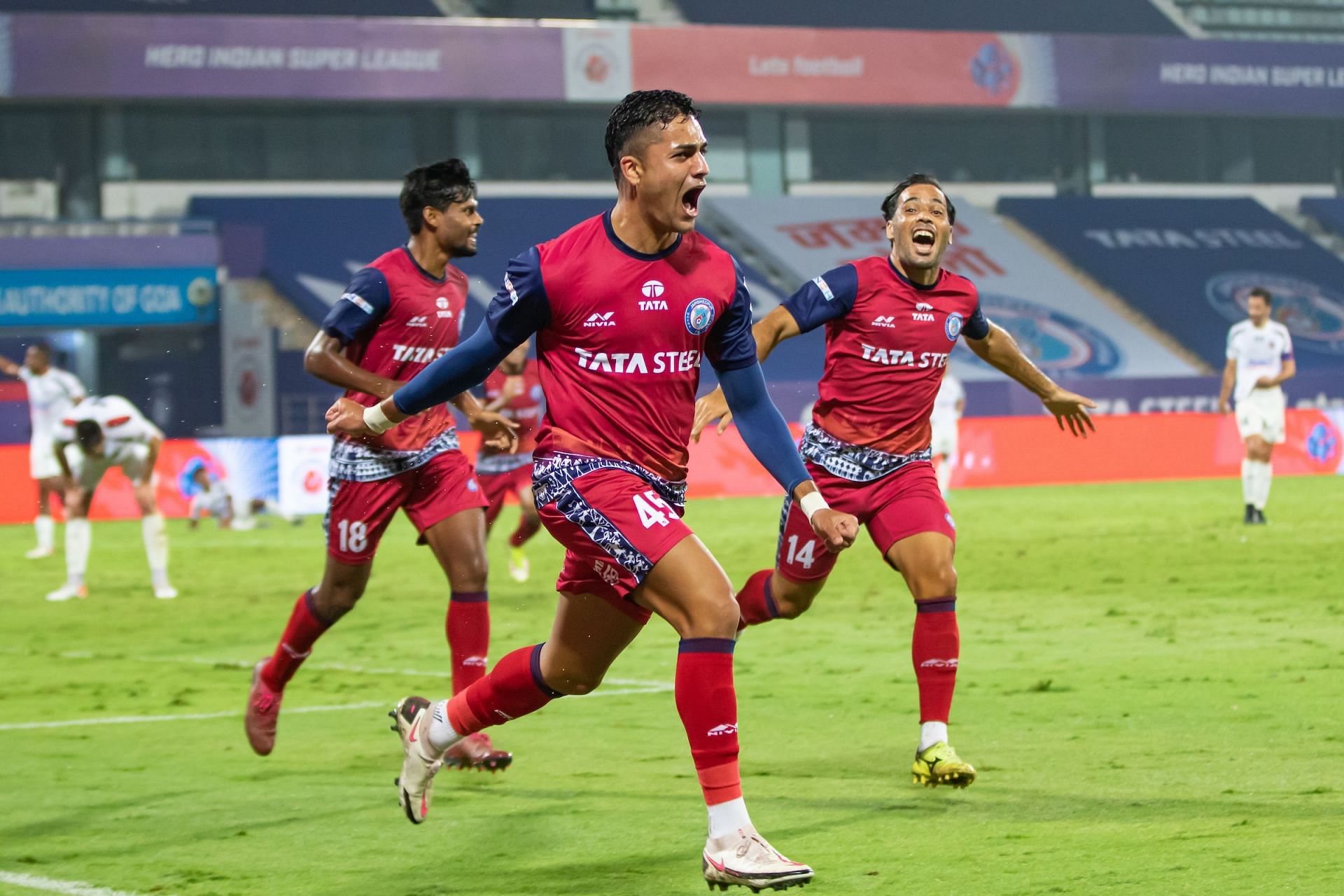 Super-sub Ishan Pandita scored late into added time to hand Jamshedpur FC the win against NorthEast United FC. (Image Courtesy: ISL Media)