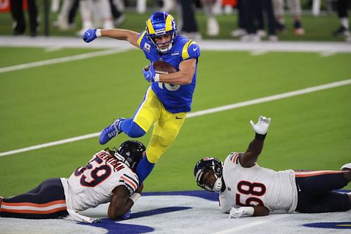 Los Angeles Rams wide receiver Cooper Kupp vs the Chicago Bears Los Angeles Rams wide receiver Cooper Kupp Green Bay Packers wide receiver Davante Adams