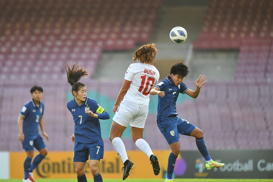 Thailand lost 1-0 to Philippines in their first game of the AFC Women&#039;s Asian Cup 2022. (Image: AFC)