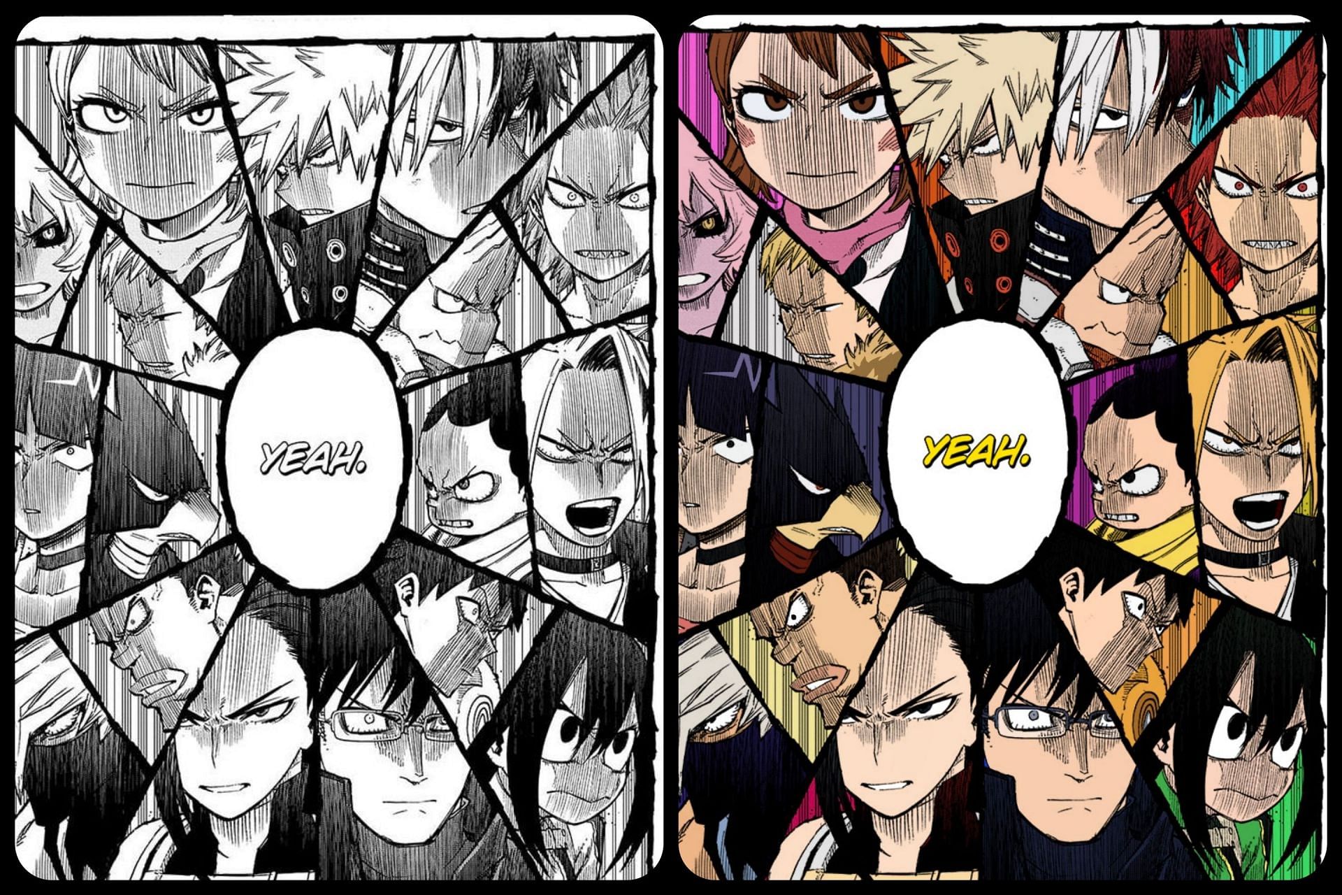 Class 1-A in chapter 338 (Image Via Shounen Jump, Coloring by CCMac_Arts)