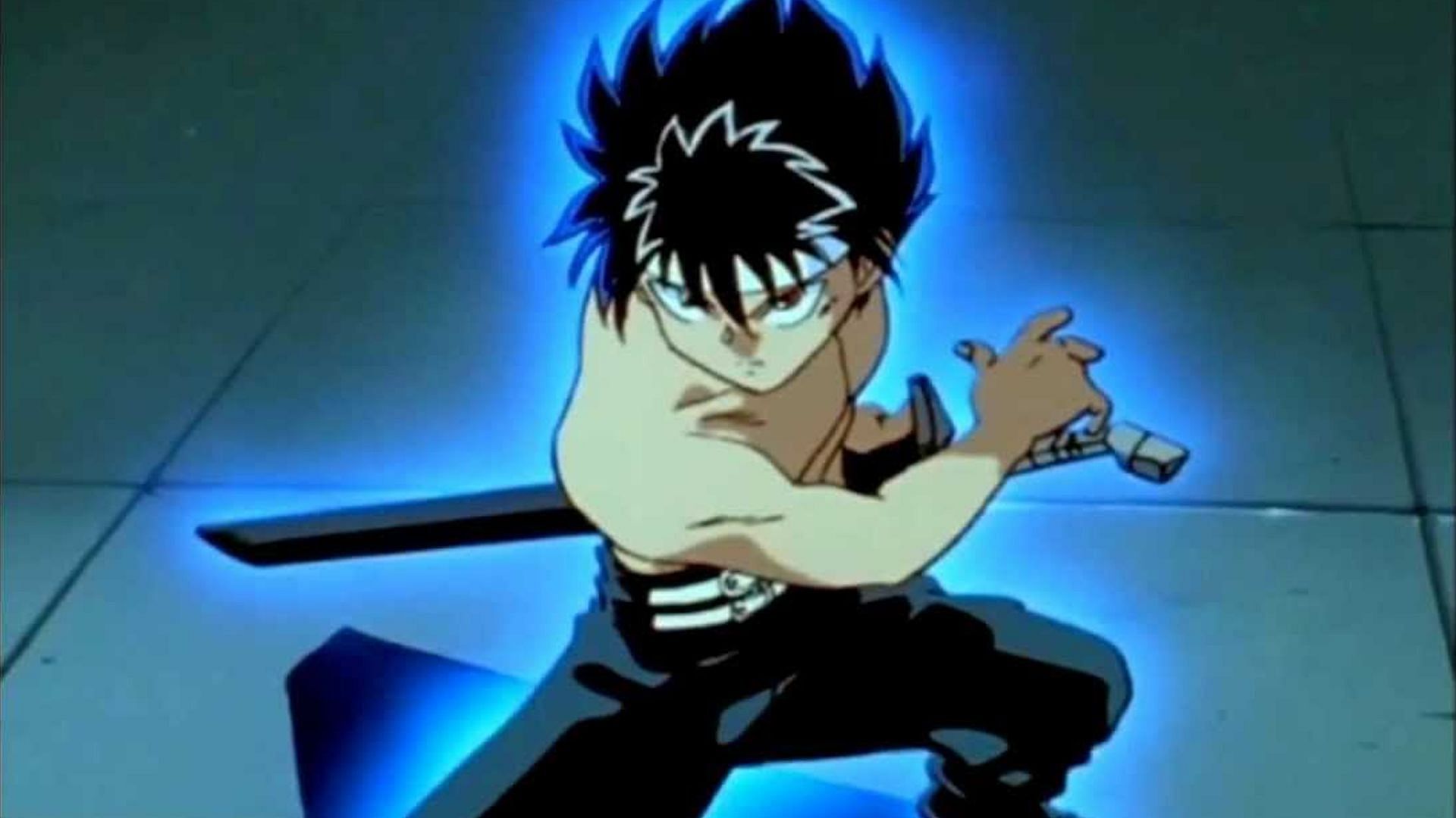 Hiei drawing his sword (Image via Pierrot)