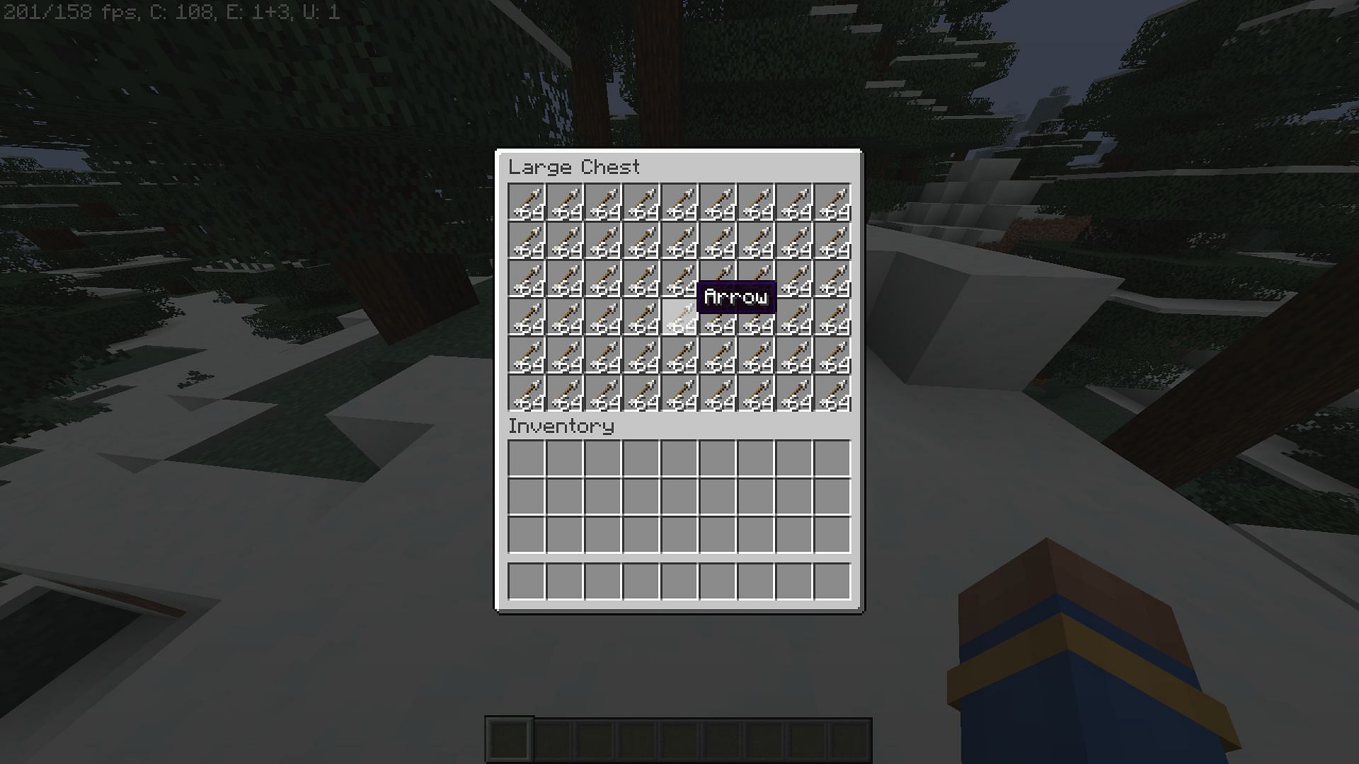 Arrows are effective ranged weapons (Image via Minecraft)