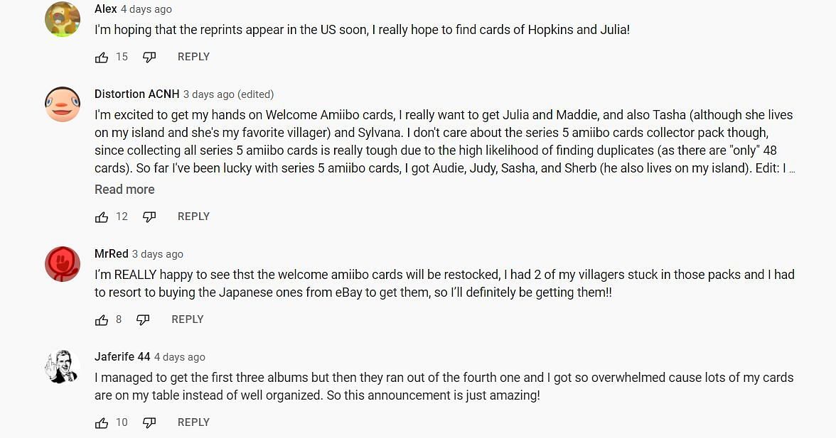 ACNH fans are very excited about the Series 5 collectors cards (Image via Mayor Mori/YouTube)