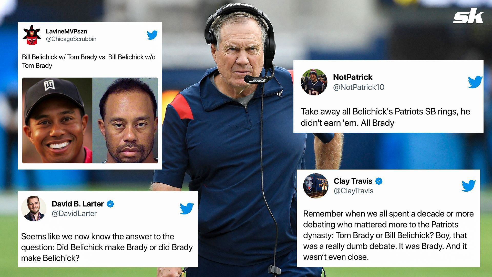 Bill Belichick Tom Brady New England Patriots coach mocked on social media