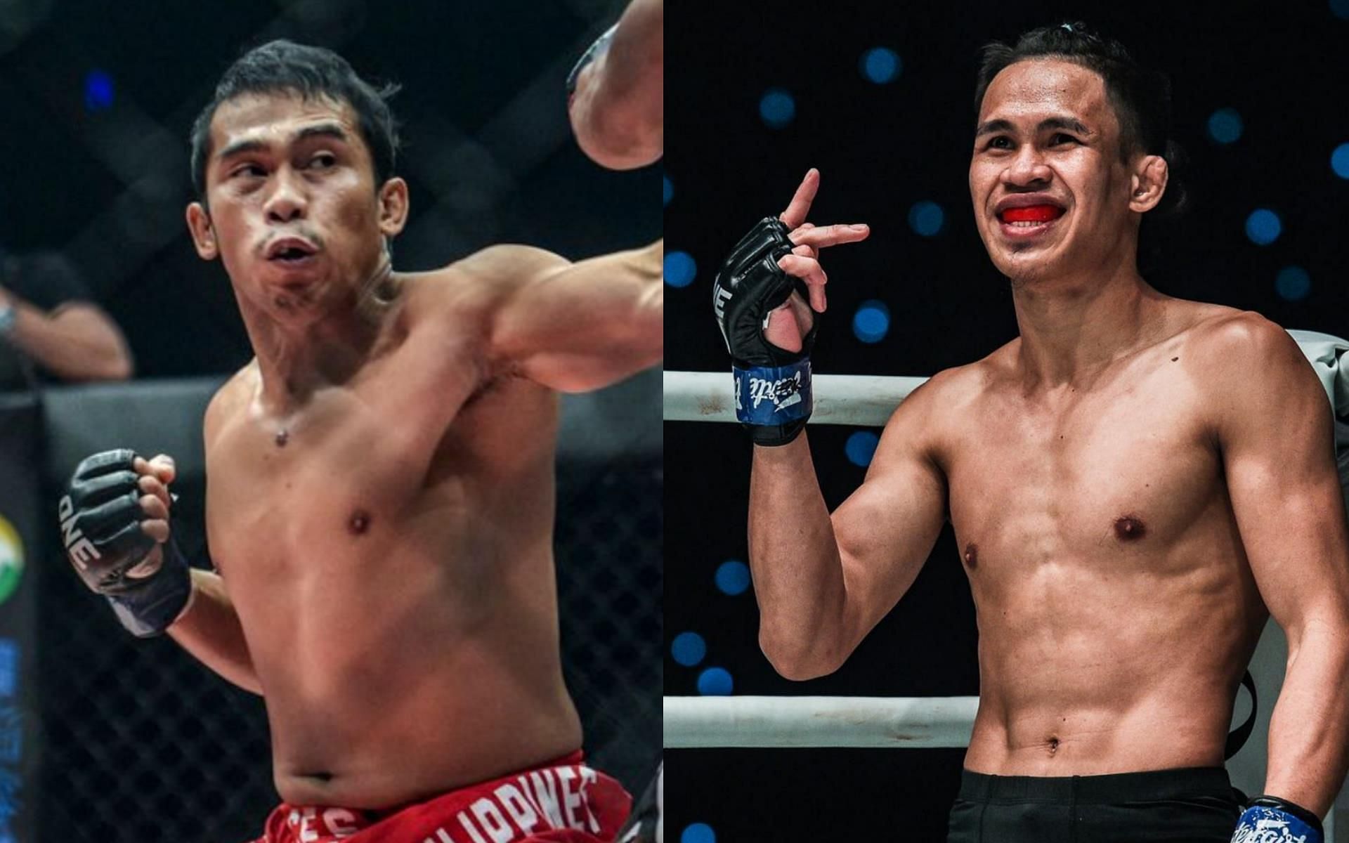 Robin Catalan (Left) and Jeremy Miado (Right) competed online instead of the Circle this time around. | [Photos: ONE Championship]