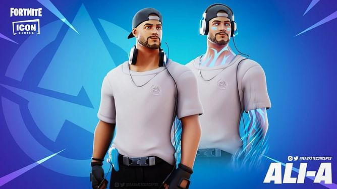 Fortnite YouTuber Ali A set to receive his Icon series skin, new teaser suggests