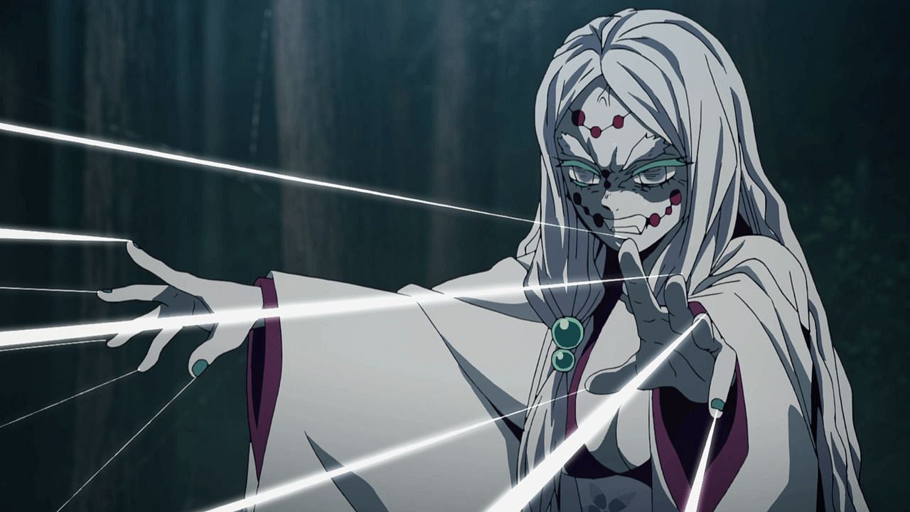 The Spider Demon Mother as seen in the Demon Slayer anime. (Image via Ufotable Studios)