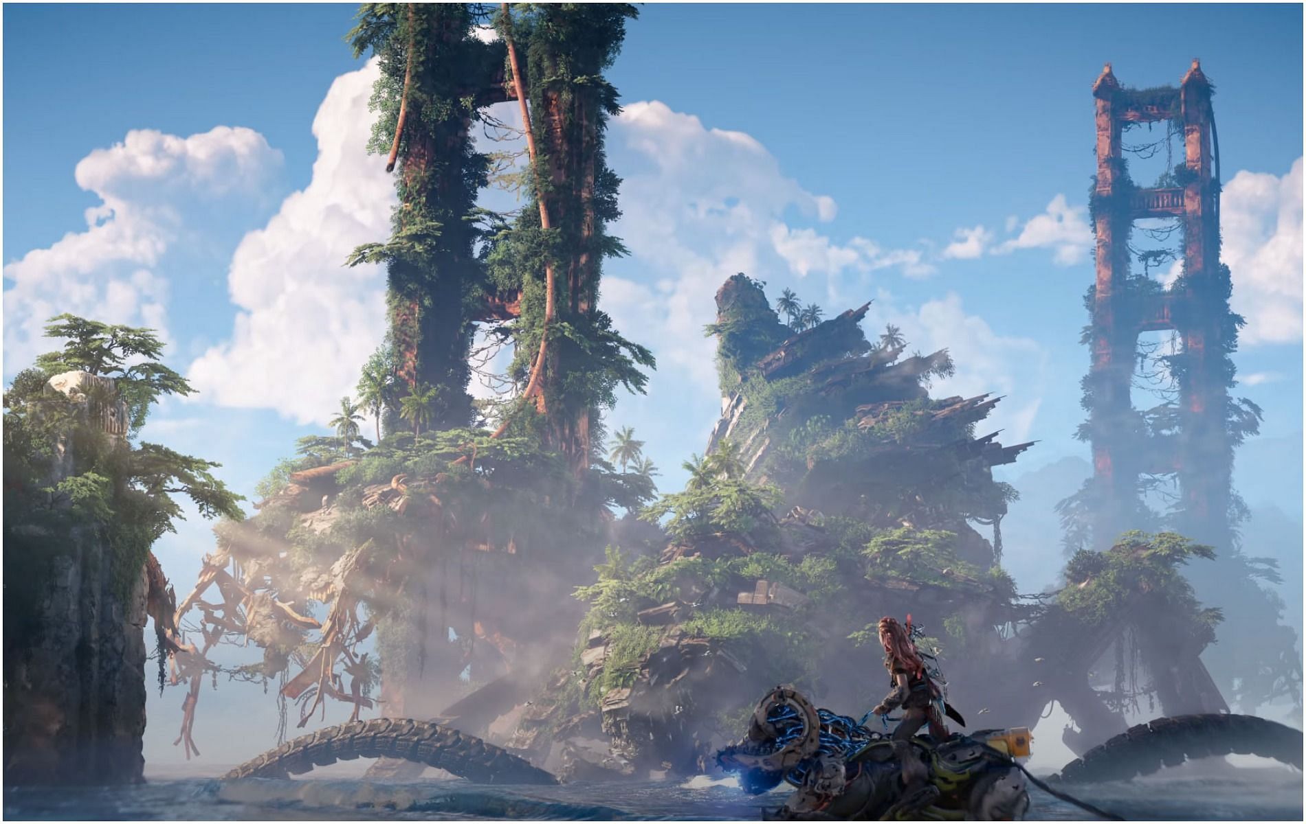 For Vista Points, Aloy will have to return to familiar parts of our world in her own. (Image via Guerilla Games)