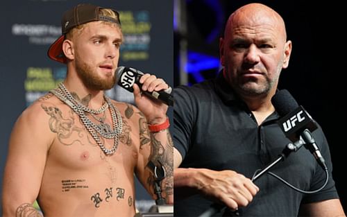 Jake Paul (left); Dana White (right)