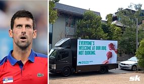 "Everyone's welcome at our BBQ, not Djoking" - Billboard takes cheeky dig at Novak Djokovic during 2022 Australian Open